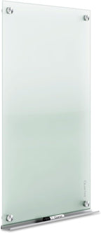 Quartet Pizarra blanca, pizarra de borrado en seco de vidrio, no magnético, 36 pulgadas de ancho x 24 pulgadas de alto, montaje infinito sin marco, incluye marcador de borrado en seco, blanco esmerilado (G3624F)