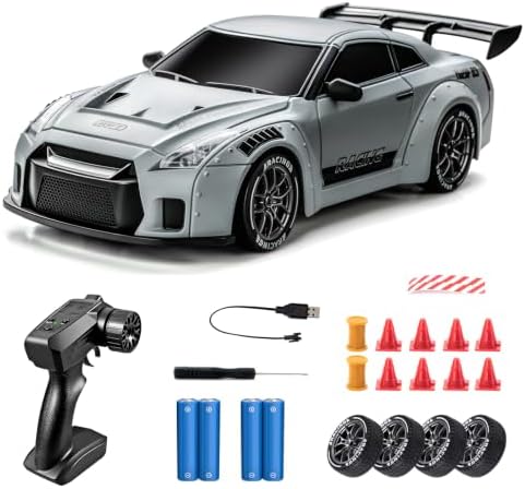 Coche de deriva a control remoto, azul 1/24 con control remoto para