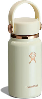 Hydro Flask Micro Bottle - Mini frasco aislado a prueba de fugas para bolso o bolsillo en 6.7 onzas marfil brillante