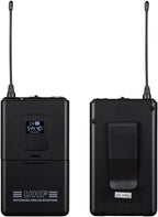 Sistema de micrófono inalámbrico UHF 8 canales Lavalier Mic Bodypacks de solapa micrófono