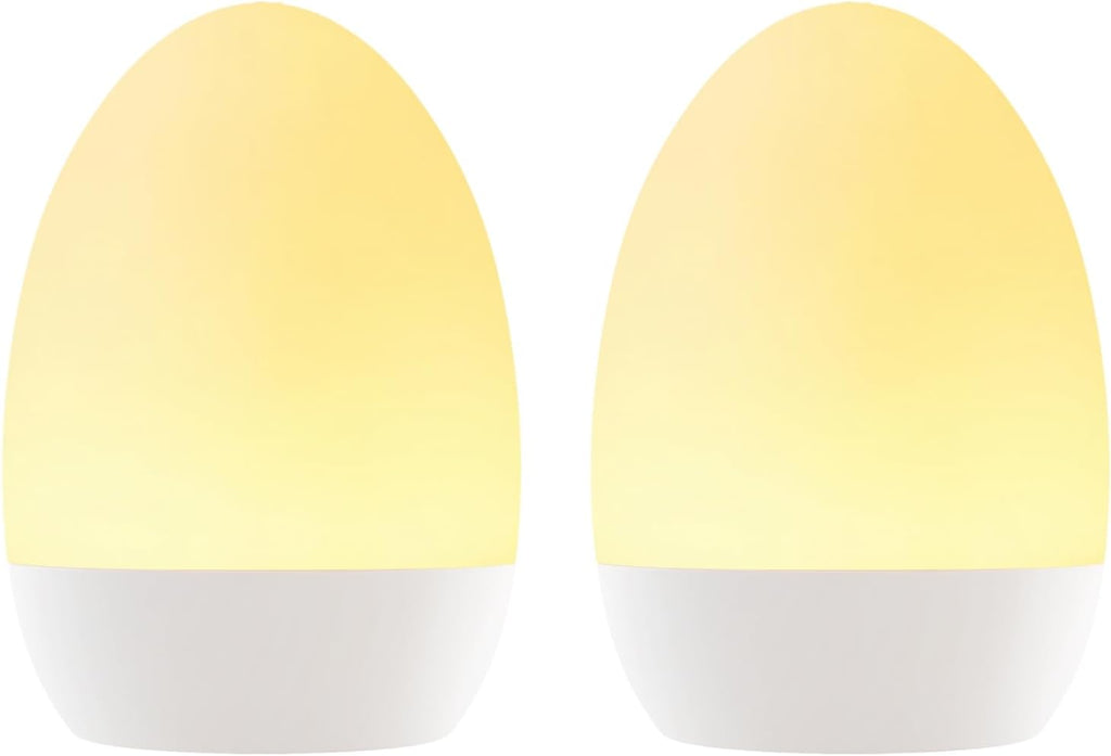 Lámpara Luz nocturna para guardería del bebé, luz táctil recargable con 17 modos de color, luz nocturna de bebé regulable continua para lactancia materna y dormitorio de niños (blanco-2P)