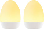 Lámpara Luz nocturna para guardería del bebé, luz táctil recargable con 17 modos de color, luz nocturna de bebé regulable continua para lactancia materna y dormitorio de niños (blanco-2P)
