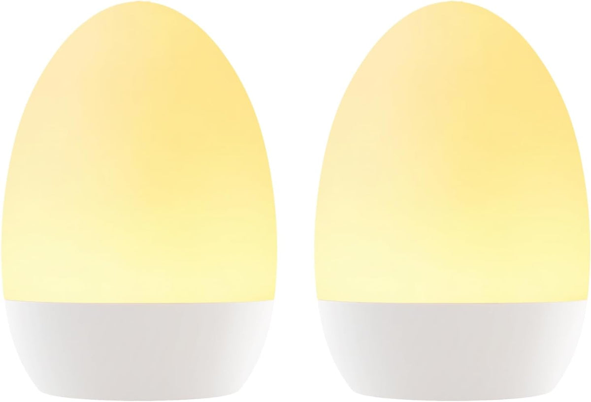 Lámpara Luz nocturna para guardería del bebé, luz táctil recargable con 17 modos de color, luz nocturna de bebé regulable continua para lactancia materna y dormitorio de niños (blanco-2P)