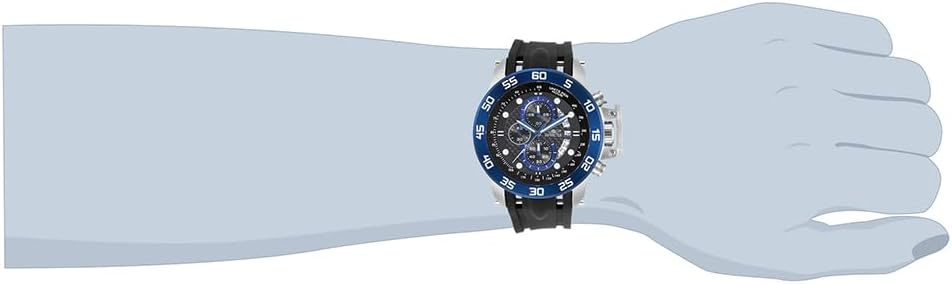 Invicta I-Force Reloj de cuarzo analógico para hombre, negro, con movimiento japonés