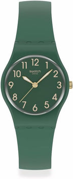 Swatch Señora Reloj de mujer Casual Polímero Cuarzo Verde Impermeable Notas de Pecan