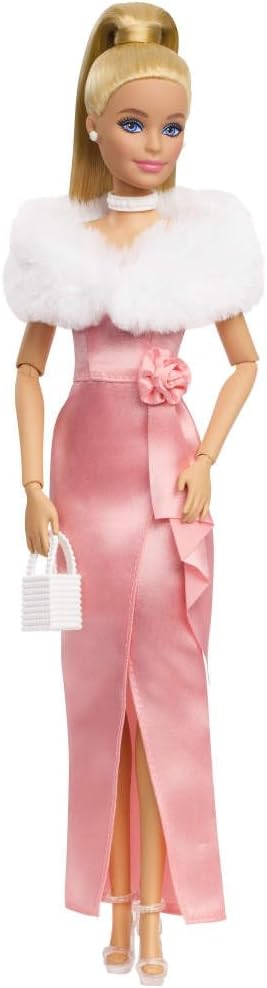 Barbie Muñeca de moda de noche encantada en vestido rosa, Mattel Re...