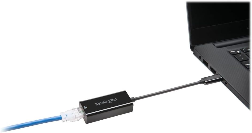 Kensington Adaptador USB-C Gigabit Ethernet (K33475WW), negro