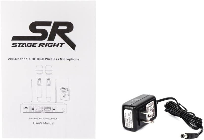 Monoprice Sistema de micrófonos inalámbricos de mano dual UHF de 20...