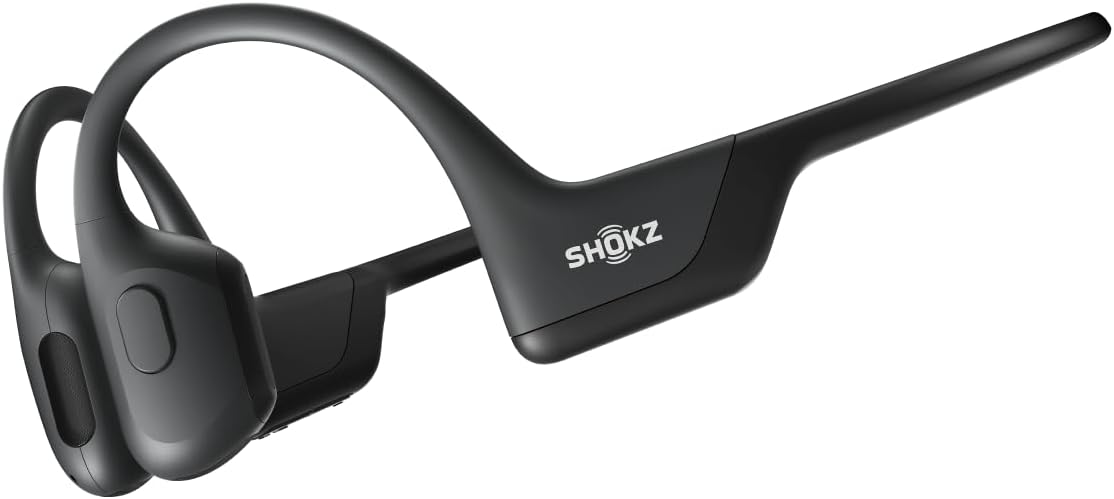 SHOKZ OpenRun Pro - Auriculares deportivos Bluetooth de conducción ósea, Negro, Moderno