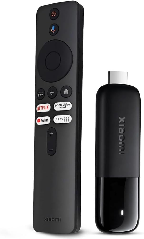 XIAOMI Dispositivo de transmisión de TV Stick 4K (2.ª generación) con Google TV, Dolby Vision y Atmos, Wi-Fi 6, control remoto por voz Bluetooth, color negro
