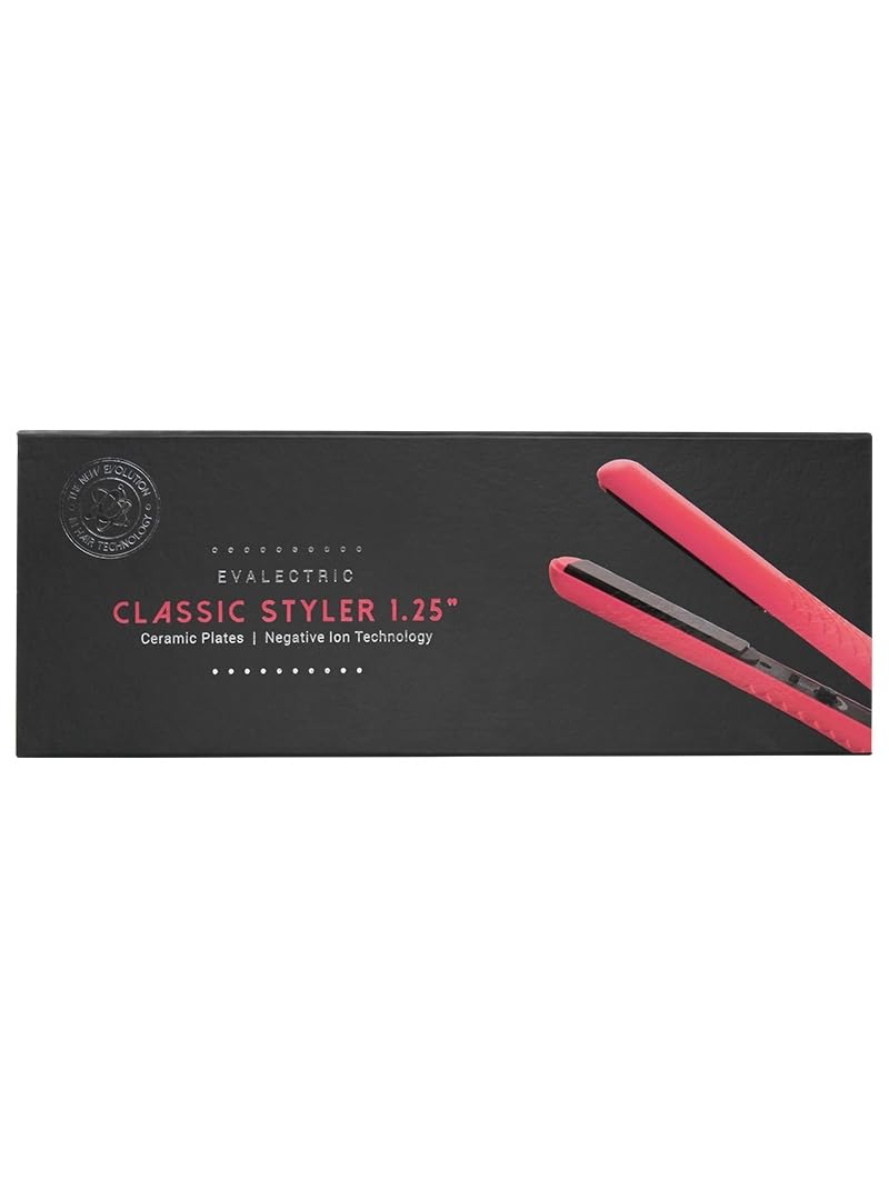 Evalectric Classic Styler - Plancha plana de cerámica de 1.25 pulga...