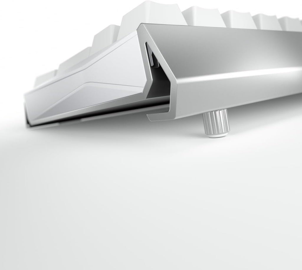 CHERRY AC 3.3, Reposamanos ergonómico de aluminio y patas desmontables, accesorios originales para teclado de juegos CHERRY MX Board 3.0 S, fijación rápida, color blanco