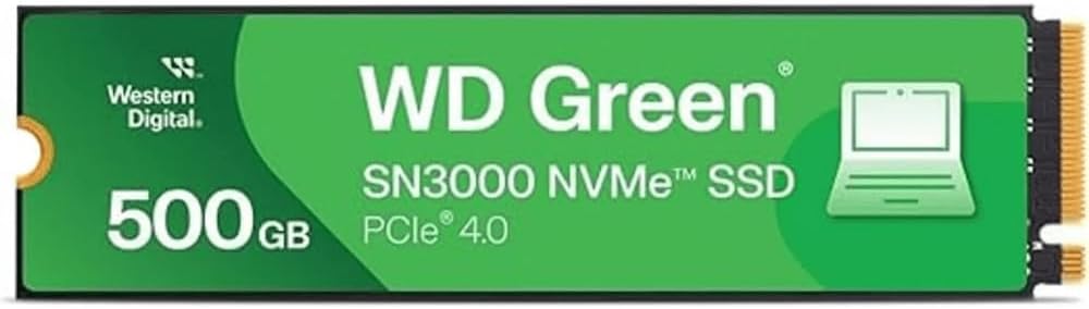 Western Digital SSD interno WD SN3000 NVMe verde de 500 GB - Unidad...