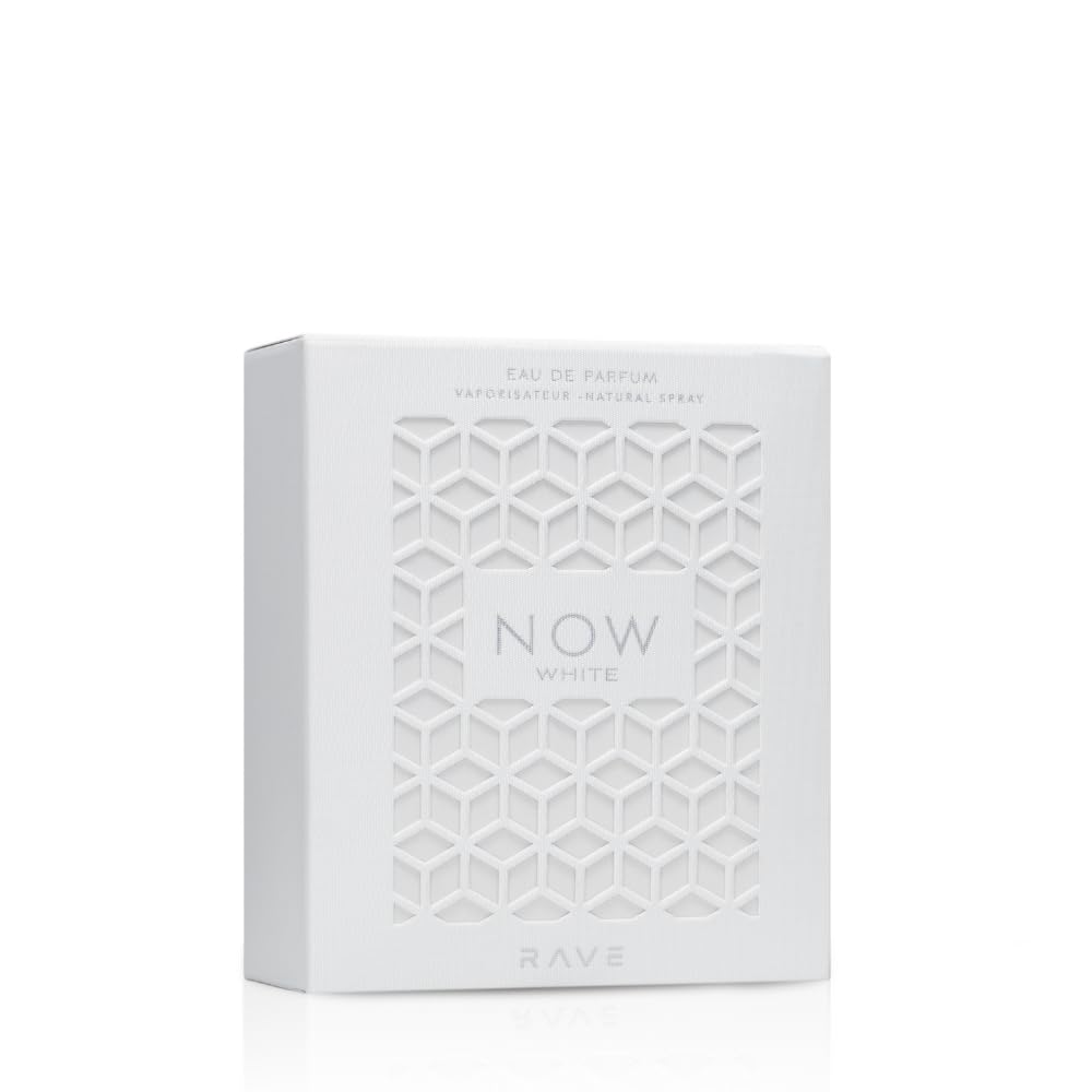 Lattafa Rave Now White Eau de Parfum en Spray para Unisex, 3.4 onzas