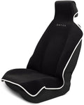 Asiento - Toalla de microfibra premium para asiento de automóvil, impermeable y resistente al sudor, ajuste universal, lavable a máquina, antideslizante, protector de asiento para automóvil, camión, SUV, camioneta (negro, 1 unidad)