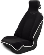 Asiento - Toalla de microfibra premium para asiento de automóvil, impermeable y resistente al sudor, ajuste universal, lavable a máquina, antideslizante, protector de asiento para automóvil, camión, SUV, camioneta (negro, 1 unidad)