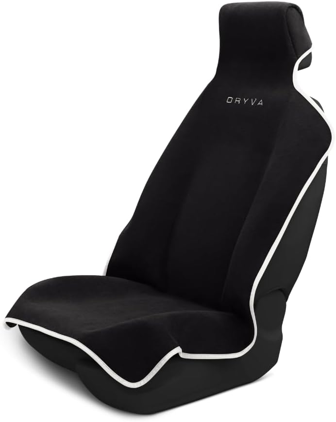 Asiento - Toalla de microfibra premium para asiento de automóvil, impermeable y resistente al sudor, ajuste universal, lavable a máquina, antideslizante, protector de asiento para automóvil, camión, SUV, camioneta (negro, 1 unidad)