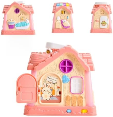 Juguete de casa de aprendizaje musical, juego interactivo de educación temprana con luces y sonidos, centro de actividades portátil para niños de 0 a 3 años