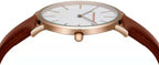 Roberto Marino RM1423 Reloj de lujo para hombre – Cuarzo japonés, correa de cuero, esfera blanca, 3 ATM resistente al agua