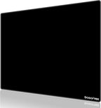 Alfombrilla de mouse de vidrio para juegos, alfombrilla de mouse profesional de vidrio templado Esport con superficie ultra suave micro grabada para una velocidad y control máximos, alfombrilla de mouse dura, color negro (15.7 x 11.8 pulgadas)