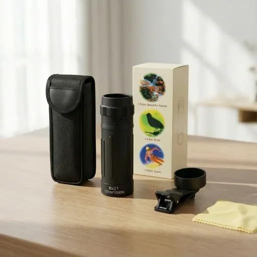 Telescopio monocular óptico HD de 8 x 21 alcance de