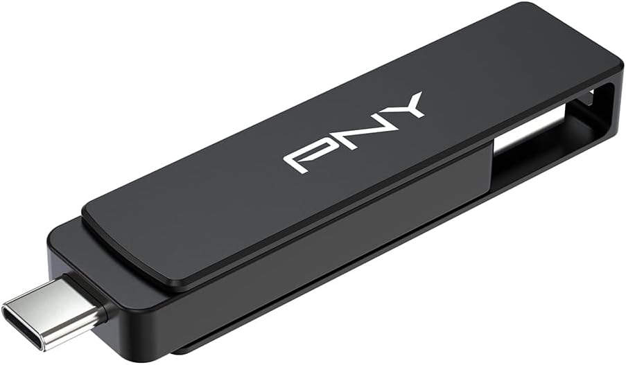 PNY Unidad flash OTG Duo Link V3 USB 3.2 Gen 2 Tipo-C y tipo A OTG...