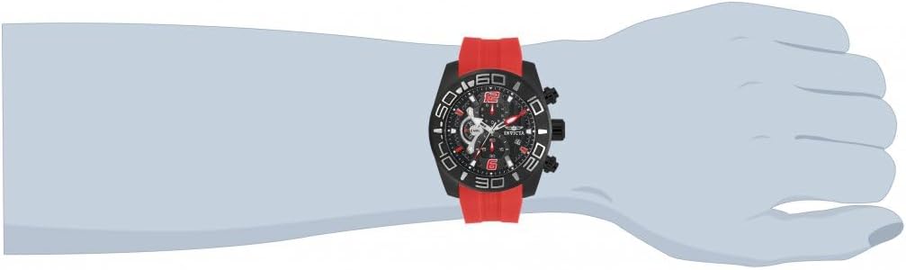 Invicta Reloj de cuarzo rojo con pantalla analógica 22810 Pro Diver para hombre