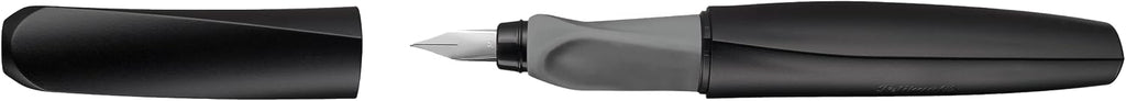 Pelikan Pluma estilográfica Twist 946806 con 1 cartucho de tinta, punta media, color negro, en caja