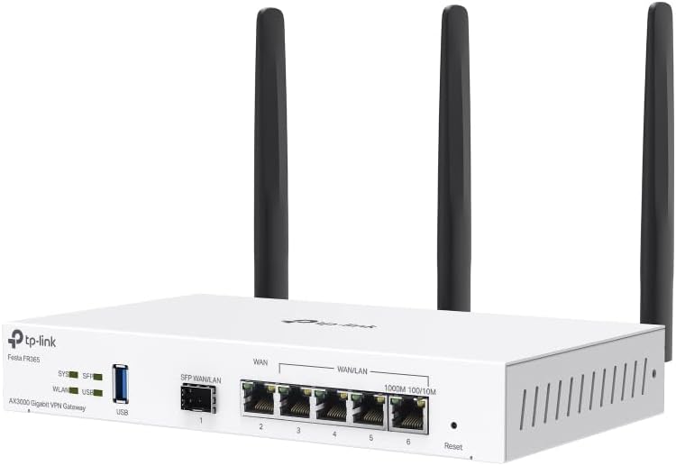 TP-Link Festa FR365, enrutador VPN WiFi 6 AX3000, hasta 5 WAN Gigab...