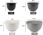 Juego de 4 cuencos clásicos para mezclar, plástico sin BPA