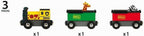 BRIO World - 33722 Safari Train - Juego de tren de juguete interactivo para niños de 3 años en adelante - Respetuoso con el medio ambiente - Carros de motor y animales incluidos