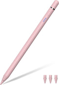 Lápiz para iPad de 1ª generación para iPad, lápiz capacitivo para Apple Pencil de 2ª generación con sensibilidad de inclinación de carga magnética y rechazo de palma, lápiz para iPad Pro 11/12.9/13, Air, Mini rosa