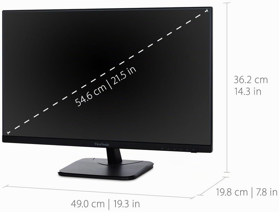 ViewSonic VA2256-MHD Monitor IPS de 22 pulgadas 1080p con FreeSync,...