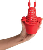 OTOTO Colador de clip de cangrejo – Colador de silicona para pasta con pinzas de acero inoxidable – Accesorios de cocina únicos, regalos de cocina para mujeres, artículos esenciales de cocina, regalos divertidos, accesorios de cocina – (Crabby)