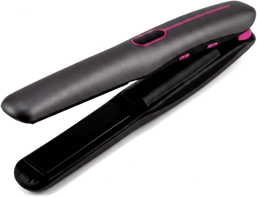 Plancha y rizador de pelo inalámbrico, mini plancha plana para viaj...