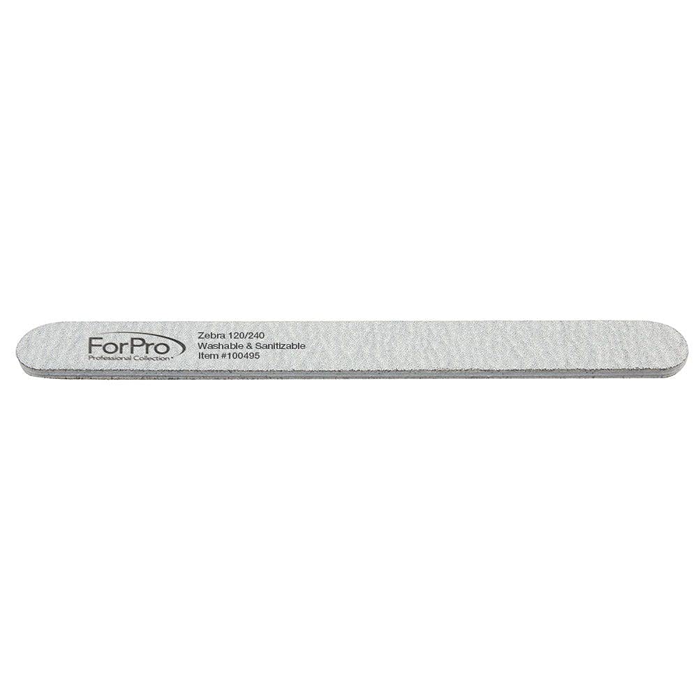 ForPro Zebra - Tabla de espuma de grano 120\/240, lima de uñas de m...