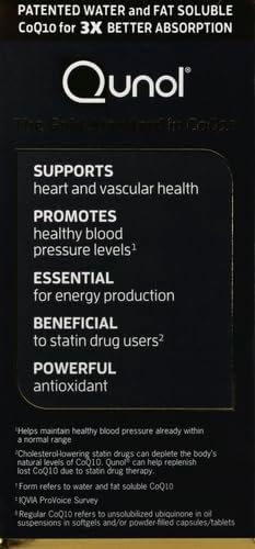Qunol Cápsulas blandas CoQ10 de 100 mg Ultra CoQ10 100 mg