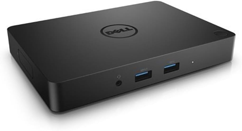 Replicador de puertos universal DELL, USB 3.0, de triple pantalla, UltraHD (D3100), Negro