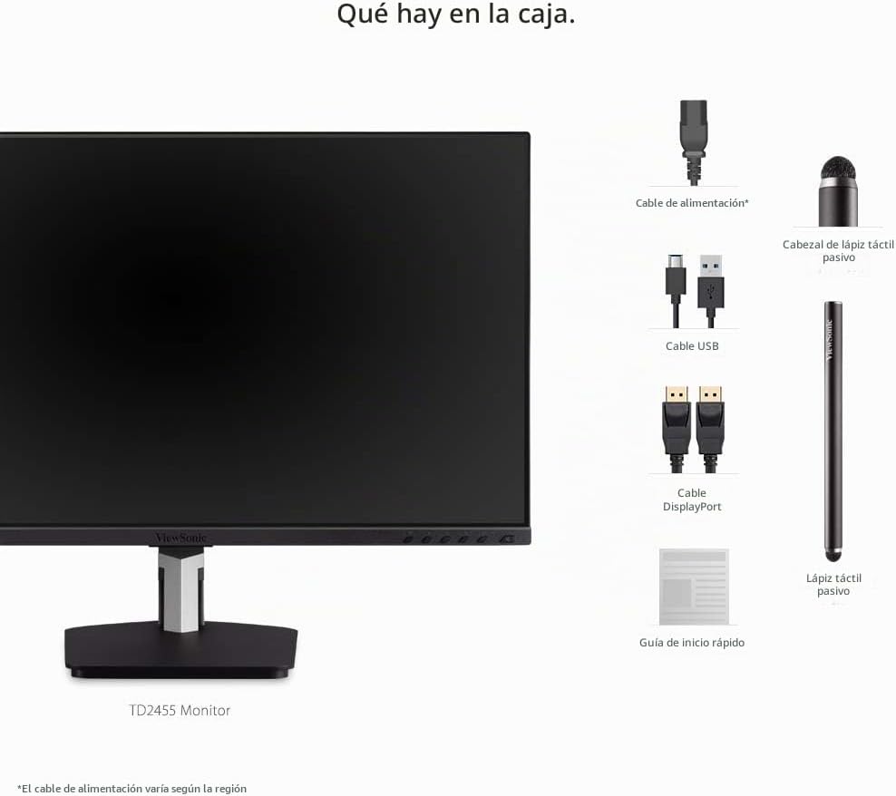 ViewSonic TD2455 Monitor de pantalla táctil de 24 pulgadas 1080p, I...
