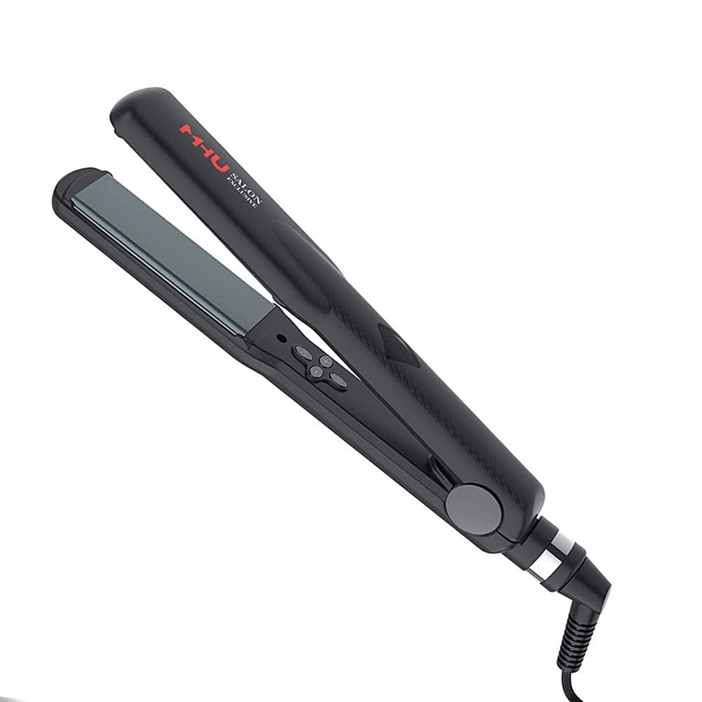 Alisador de pelo de queratina para cabello rizado, plancha plana an...