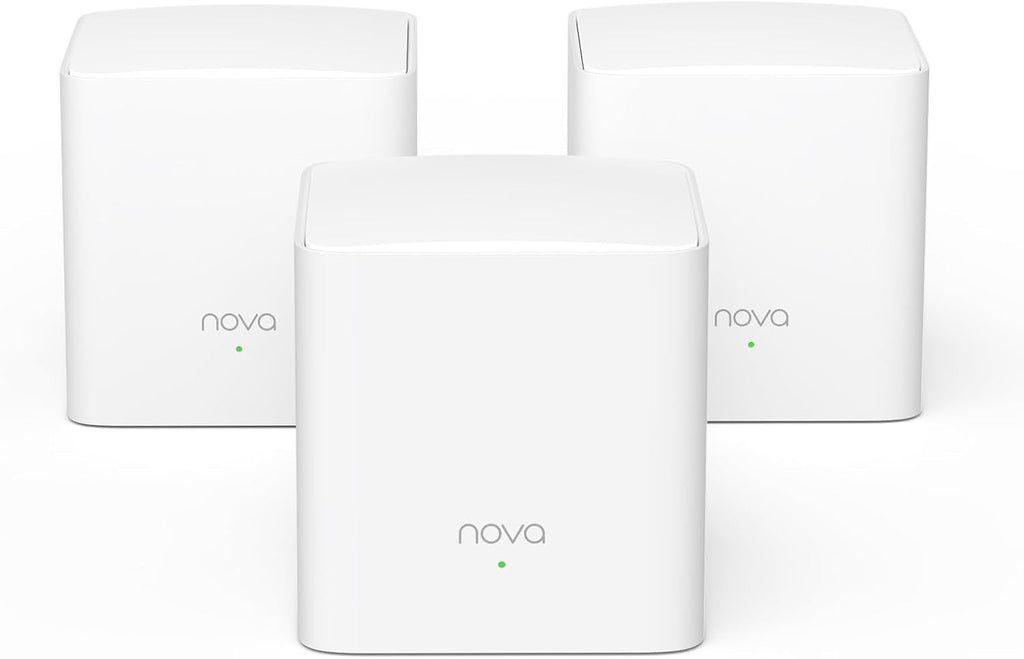 Tenda Nova Mesh WiFi System MW5G - Cubre hasta 3500 pies cuadrados - Sistema de malla WiFi AC1200 para todo el hogar - Enrutador de malla Gigabit para 80 dispositivos - Red de malla de doble banda