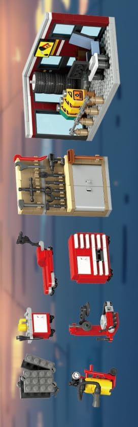 HOGOKIDS Juego de construcción de garaje de coche de