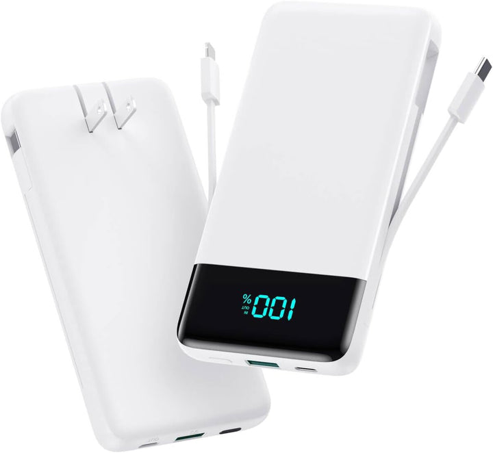 Cargador portátil para iPhone, 13800 mAh Slim Power Bank con cables...