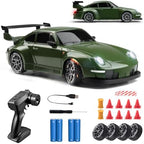 Coche de deriva a control remoto, azul 1/24 con control remoto para