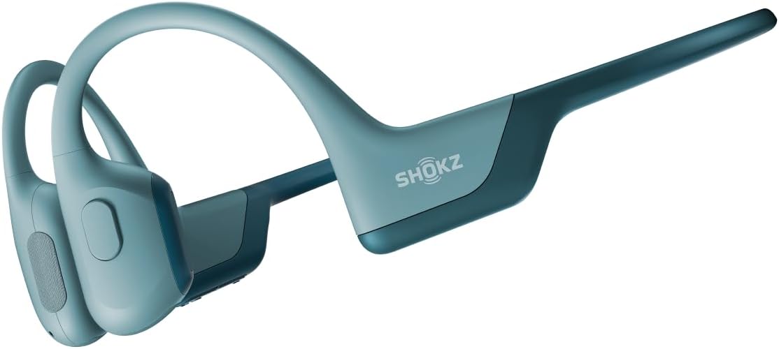 SHOKZ OpenRun Pro - Auriculares deportivos Bluetooth de conducción ósea, Azul, Moderno