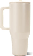HydroJug Traveler - Botella de agua aislada con asa, 40 onzas, color crema