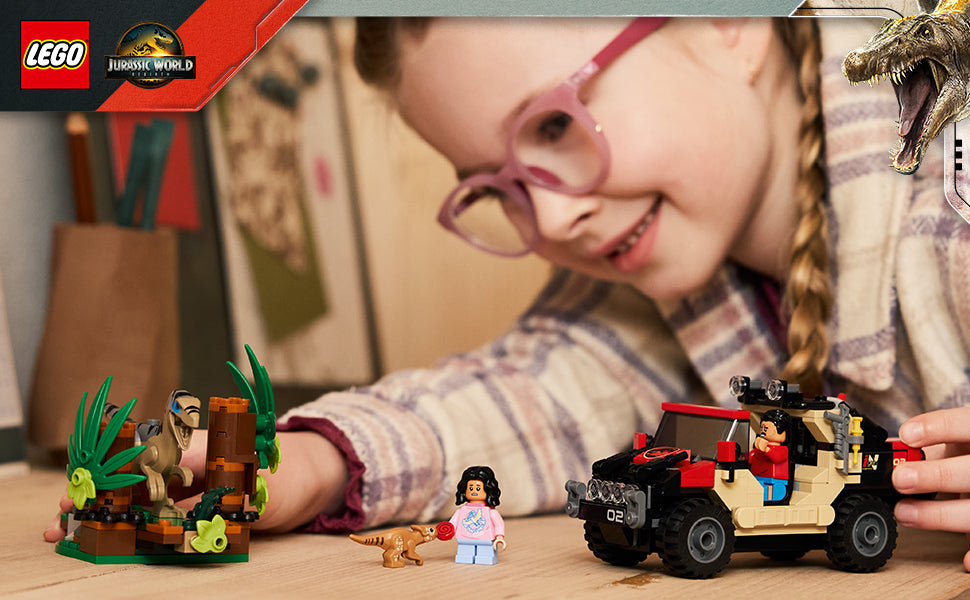 LEGO Jurassic World Raptor Off-Road Escape - Juego de