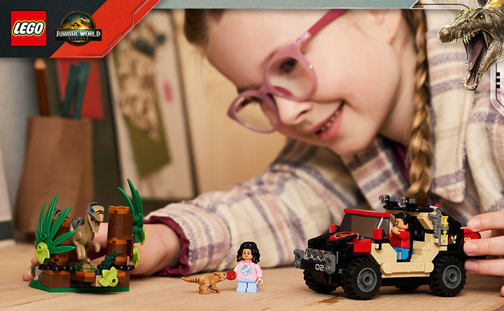LEGO Jurassic World Raptor Off-Road Escape - Juego de