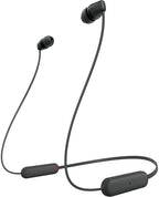 Sony WI-C100 - Auriculares inalámbricos Bluetooth con micrófono integrado, Negro, Tamaño único