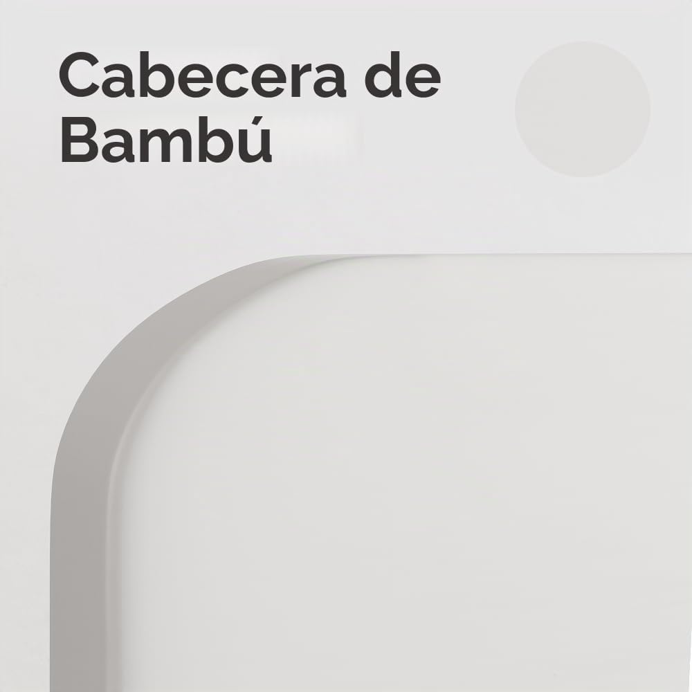 Nectar Base de cama y cabecera de bambú para niños, tamaño individual, color blanco, 12 pulgadas de altura, fácil de instalar sin herramientas, duradera y apta para niños, listones de madera